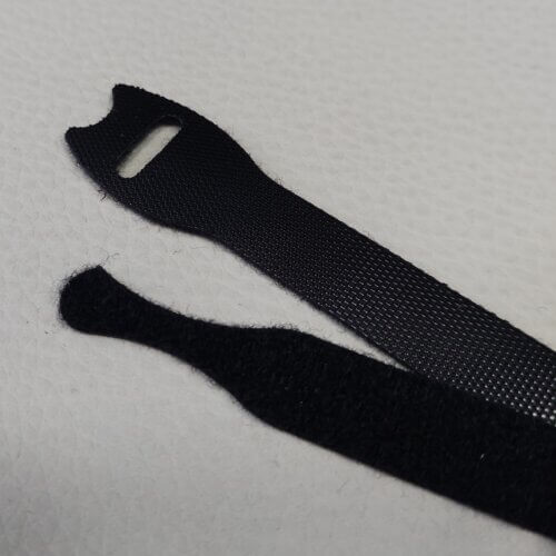 Velcro (kontaktinis) dirželis - Juoda, limpanti, 12mm - Image 2