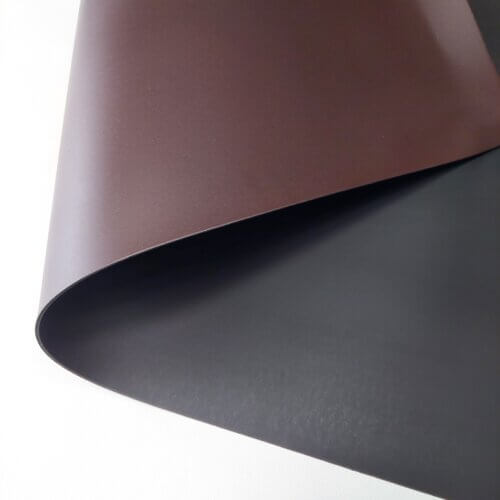 Presuota (malta) pluoštinė oda - Kaštoninė spalva, "Maroon", "Pull up", 3mm, 152x100cm - Image 2