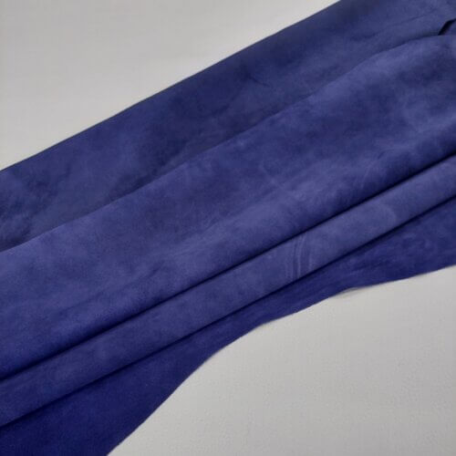 Haberdashery leather - blue, velour, soft, 1,0mm, 128dm2 - Image 2