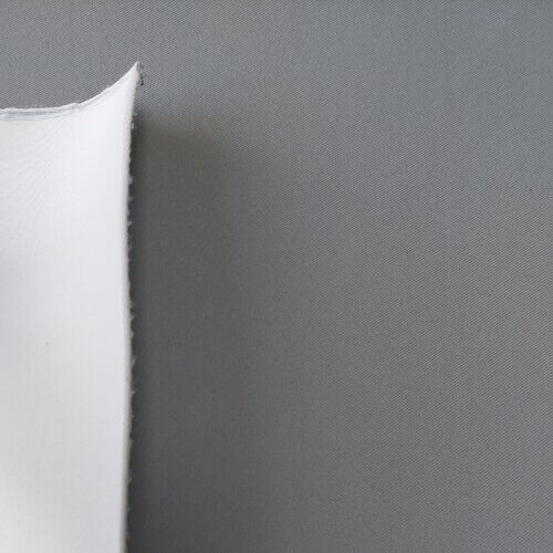 Material for car seat with foam "Volkswagen" – light gray with small texture - Image 3