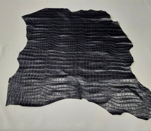 Clothing leather - crocodile print, soft, shiny, 0,3-0,5mm - Image 4