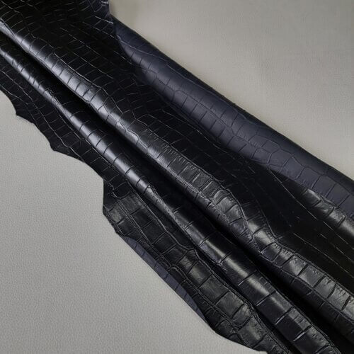 Clothing leather - crocodile print, soft, shiny, 0,3-0,5mm - Image 2