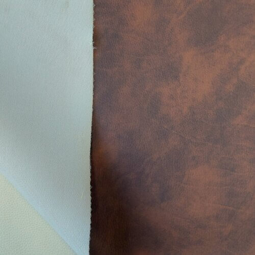 Artificial leather "Vintage" - Brown with shades, 1,1mm - Image 4
