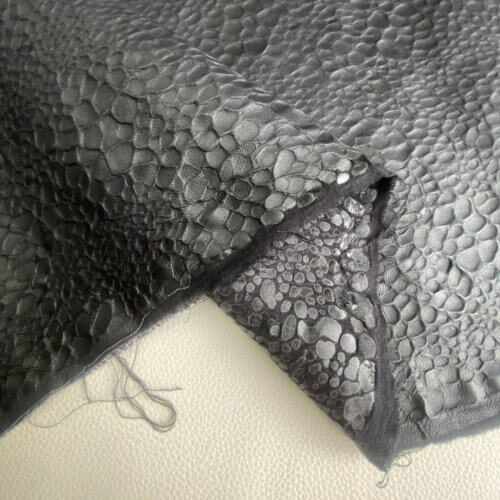Haberdashery/clothing leather - black, small textured, soft, strech, 0,7-0,9,mm - Image 3