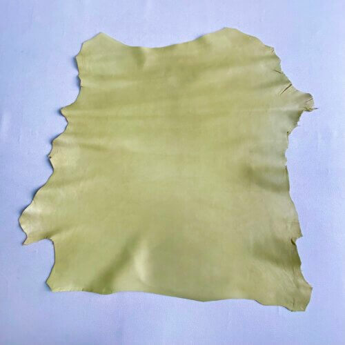 Haberdashery/clothing leather - light yellow, plain, soft, 1,0mm - Image 2