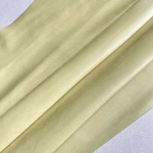 Haberdashery/clothing leather - light yellow, plain, soft, 1,0mm - Image 3