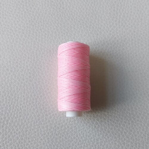 Waxed thread - pink, 0,8mm - Image 3