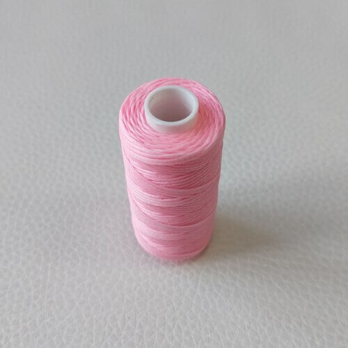 Waxed thread - pink, 0,8mm - Image 2