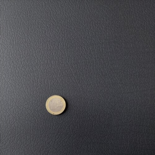 Automotive artificial leather "Volswagen" - Black with texture, 1mm - Image 2