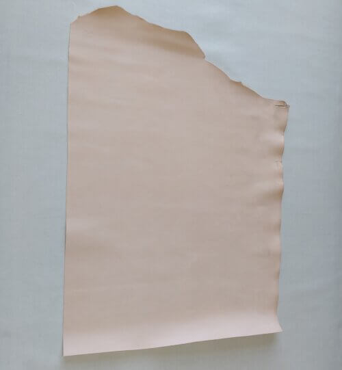 Vegetable tanned leather - natural color, medium soft, 1,2-1,4mm, small defects! - Image 3