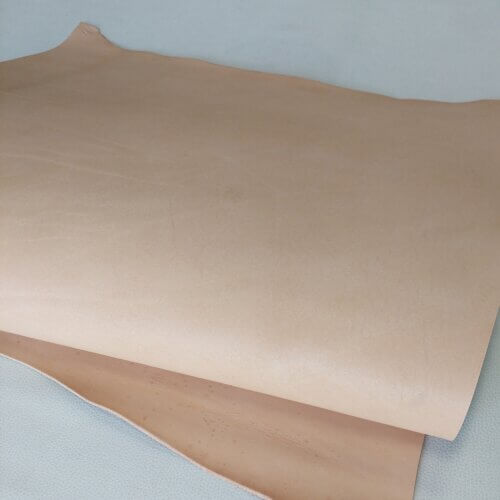 Vegetable tanned leather - not colored, soft, 2,7mm - Image 2