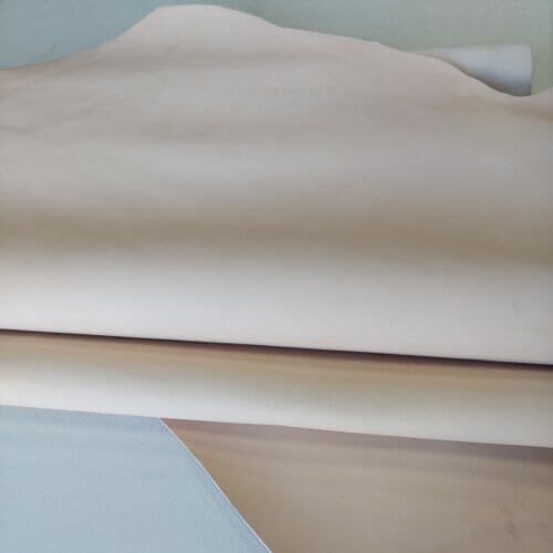 Vegetable tanned leather - not colored, soft, 1,5mm - Image 2