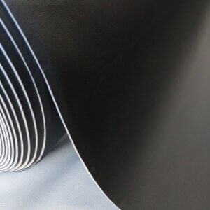 Dirbtinė automobilinė oda su porolonu - Juoda, smulki faktūra