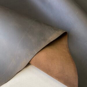 Galanterinė oda – „Crazy Horse”, t.ruda, minkšta, 2,0mm