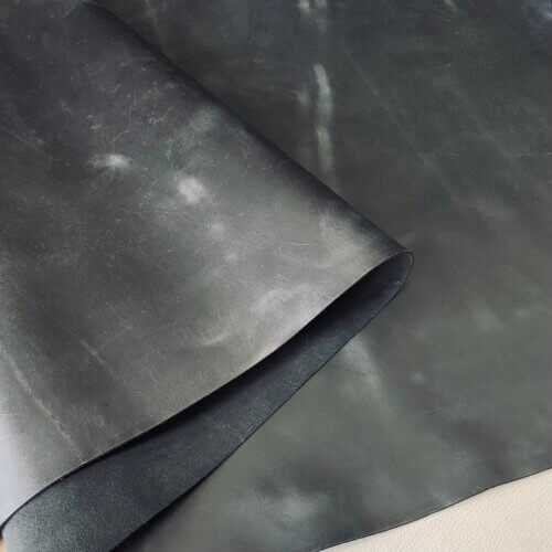 Haberdashery leather – „Crazy Horse”, dark gray/anthracite, soft, 1,8mm - Image 2