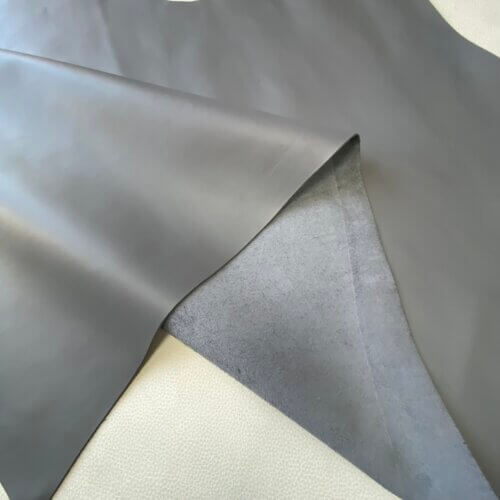 Haberdashery/shoes leather - light grey, plain surface, soft, 1,2mm - Image 2