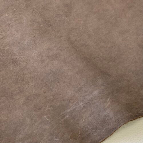 Haberdashery/shoes leather - brown, aged effect, medium soft, 1,4-1,6mm - Image 3