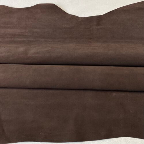 Haberdashery/shoes leather - dark brown, velour, soft,1,6mm - Image 3