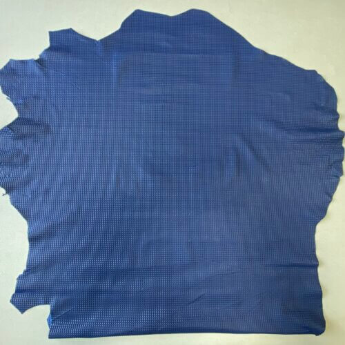 Haberdashery leather – decorated, blue, thin, soft, 0,4-0,5mm - Image 2