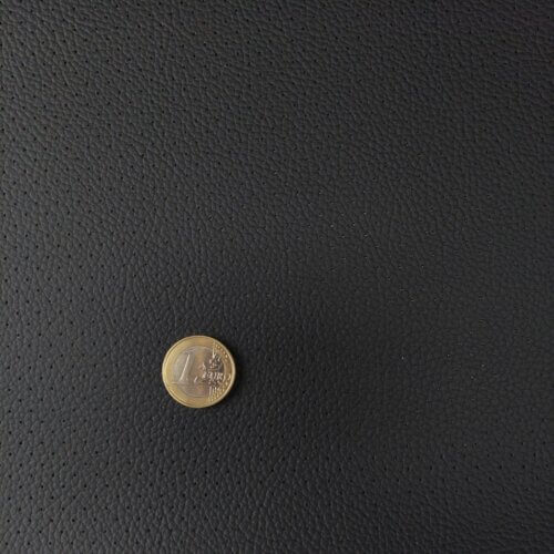 Dirbtinė oda "Mercedes" - Juoda, perforuota MK1, stambi faktūra, 1,1mm - Image 2