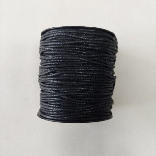 Waxed thread – Black, 2,0mm, 90m - Image 2