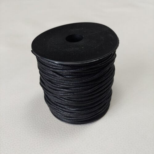 Waxed thread – Black, 2,0mm, 90m - Image 3