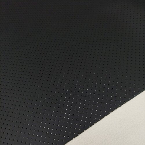 Automobilinė oda - juoda, perforuota E759-1, 1,3mm - Image 3