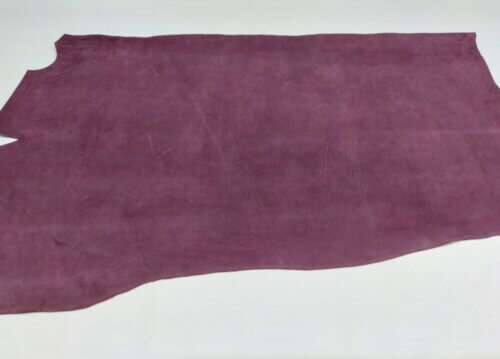 Vegetable tanned leather for belt – Purple, "Nubuck", soft, 3,8mm, 130x66cm - Image 4