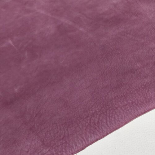 Vegetable tanned leather for belt – Purple, "Nubuck", soft, 3,8mm, 130x66cm - Image 3
