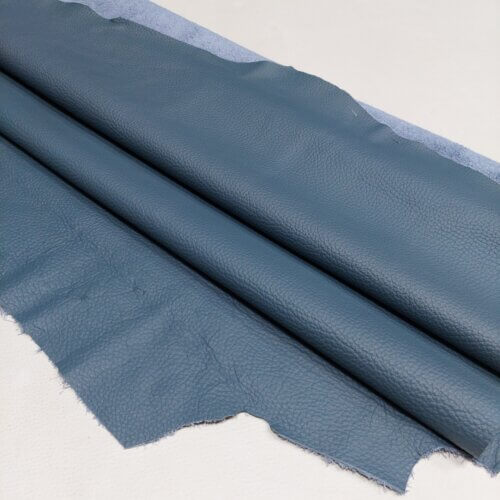 Haberdashery/upholstery leather – blue, textured, soft, 1,6mm - Image 2