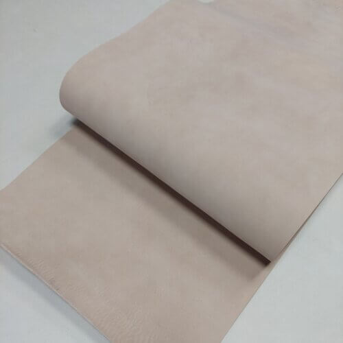 Vegetable tanned leather for belt – Nude color, soft, "Nubuck", 4,2-4,4mm - Image 2