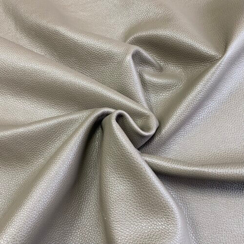 Haberdashery leather - capuccino color, soft, textured, 1,6mm - Image 4