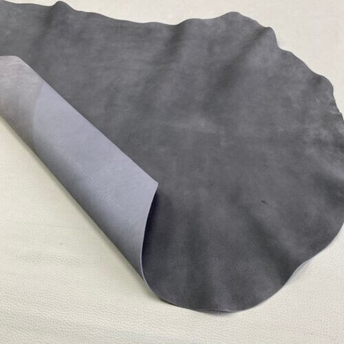 Haberdashery leather - velour, light grey, high quality, 36-39dm2, 1,1mm - Image 4