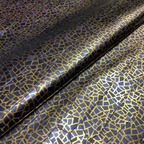 Haberdashery leather - gold texture, soft, decorated,1mm - Image 3