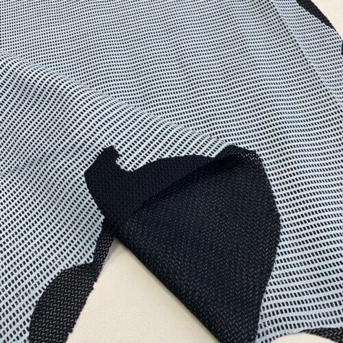 Haberdashery leather with lining - blue, beige, soft, perforated, 1,3-1,4mm - Image 2