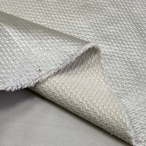 Haberdashery leather with lining - decorated, light gold color, soft, 1,5mm