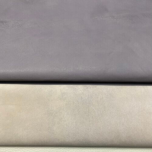 Haberdashery/clothes leather - warm taupe color, natural texture, soft, 0,6mm, 60-64dm2 - Image 4
