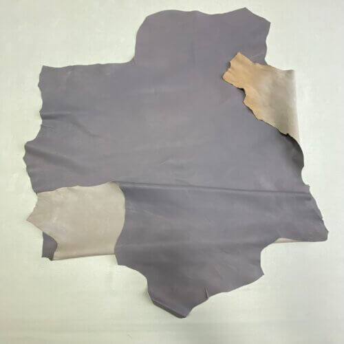 Haberdashery/clothes leather - warm taupe color, natural texture, soft, 0,6mm, 60-64dm2 - Image 3