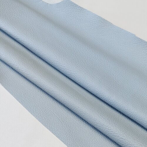 Haberdashery leather - light blue, big texture, soft, 1,6mm - Image 2