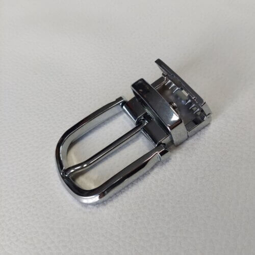 Belt buckle - Italy, 35mm, nickel color, clamp - Image 2