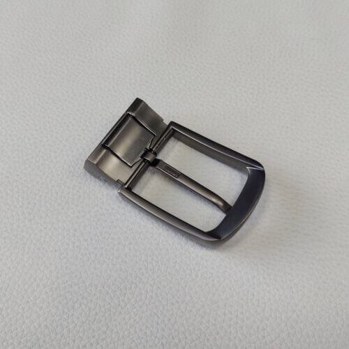 Belt buckle - Italy, 40mm, nickel color (Satin gun), clamp - Image 3