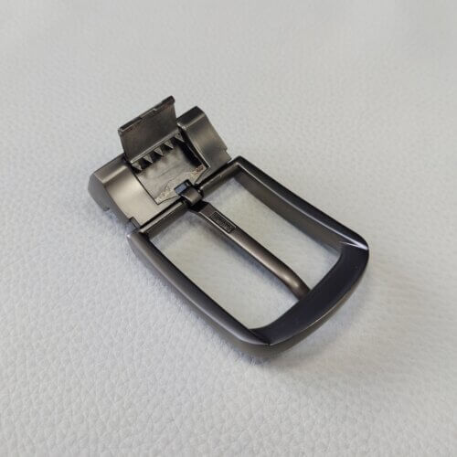 Belt buckle - Italy, 40mm, nickel color (Satin gun), clamp - Image 2