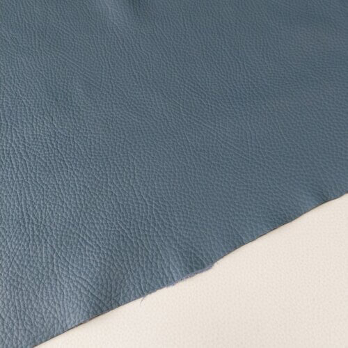 Haberdashery/upholstery leather – Blue, textured, soft, 1,5mm, 110x55cm - Image 3