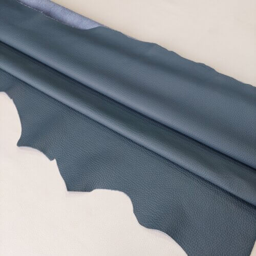 Haberdashery/upholstery leather – Blue, textured, soft, 1,5mm, 110x55cm - Image 2