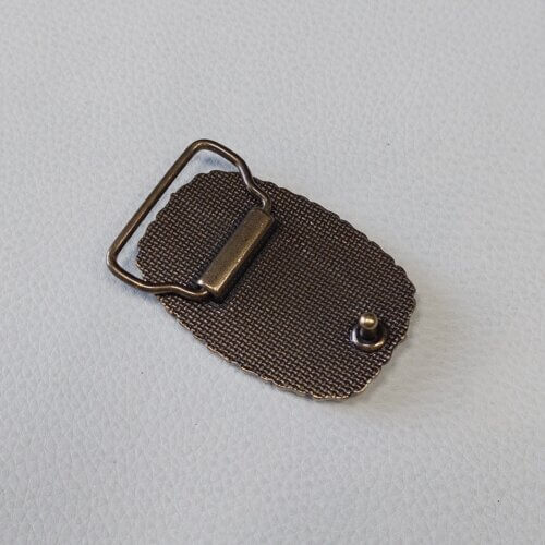 Belt buckle "Harley-Davidson" - Italy, 40mm, brass - Image 2