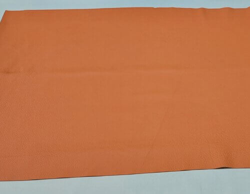 Haberdashery/upholstery leather – Orange, textured, soft, 1,6-1,8mm - Image 4
