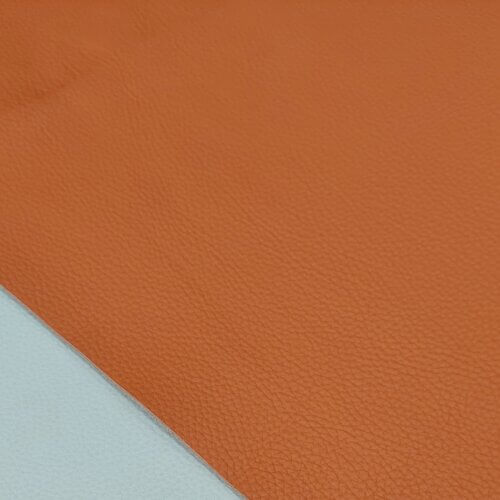 Haberdashery/upholstery leather – Orange, textured, soft, 1,6-1,8mm - Image 3