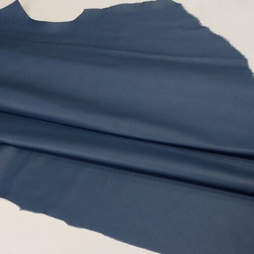 Haberdashery/upholstery leather – Blue, small texture, soft, 1,2mm, 130x110cm - Image 2
