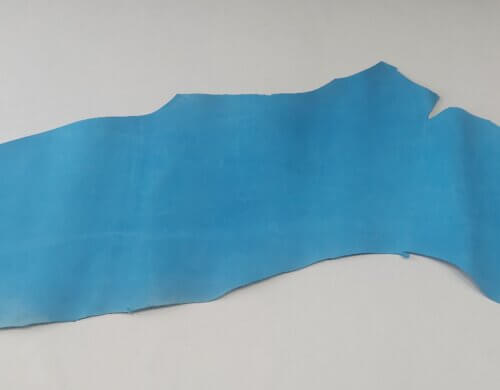 Augalinio rauginimo oda - Šviesiai mėlyna, "Nubukas", vidut.kietumo, šonai "Polos", 1,8mm, 170x35cm - Image 4
