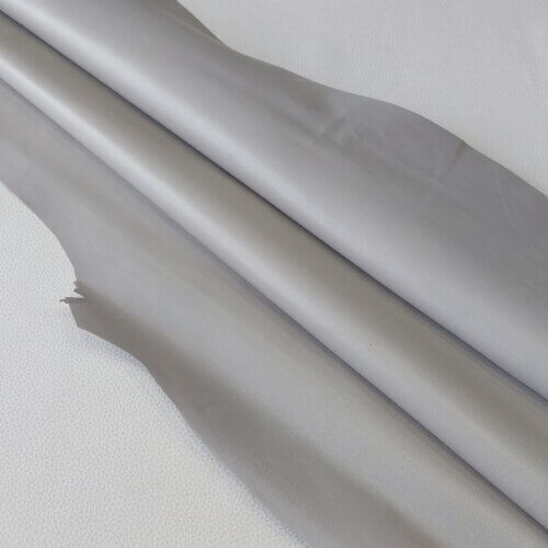Haberdashery/Clothing leather - Light gray, soft, smooth, 0,3-0,4mm, 75x70cm - Image 2
